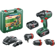 Bosch Akku-Bohrschrauber AdvancedDrill 18, mit Aufsätzen(grün/schwarz, 2x Li-Ionen Akku 2,5Ah, Koffer, POWER FOR ALL ALLIANCE, Outlet)