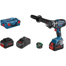 Bosch Akku-Bohrschrauber BITURBO GSR 18V-150 C Professional, 18Volt(blau/schwarz, 2x Akku ProCORE18V 8,0Ah, Bluetooth Modul, L-BOXX)