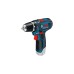 Bosch Akku-Bohrschrauber GSR 12V-15 Professional solo, 12Volt(blau/schwarz, ohne Akku und Ladegerät, L-BOXX)