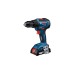 Bosch Akku-Bohrschrauber GSR 18V-55 Professional, 18Volt(blau/schwarz, 2x Li-Ion Akku 4,0Ah, L-Case Pick & Click, 82-teiliges Zubehör-Set)
