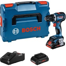 Bosch Akku-Bohrschrauber GSR 18V-90 C Professional, 18Volt(blau/schwarz, 2x Li-Ion Akku ProCORE18V 4,0Ah, in L-BOXX)