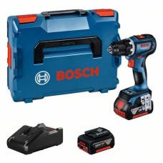 Bosch Akku-Bohrschrauber GSR 18V-90 C Professional, 18Volt(blau/schwarz, 2x Li-Ionen Akku 5,0Ah, in L-BOXX)