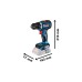 Bosch Akku-Bohrschrauber GSR 18V-90 C Professional solo, 18Volt(blau/schwarz, ohne Akku und Ladegerät)