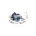 Bosch Akku-Handkreissäge BITURBO GKS 18V-68 GC Professional(blau, 2x Akku ProCORE18V 5,5Ah, L-BOXX)