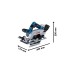 Bosch Akku-Handkreissäge GKS 18V-57-2 Professional(blau/schwarz, 2x Li-Ion Akku ProCORE18V 5,5Ah, in L-BOXX)