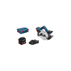 Bosch Akku-Handkreissäge GKS 18V-57 G Professional, 18Volt(blau/schwarz, 2x Li-Ionen Akku 4,0Ah, in L-BOXX)