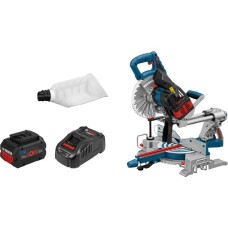 Bosch Akku-Paneelsäge BITURBO GCM 18V-216 Professional, 18Volt, Kapp-und Gehrungssäge(blau, 2x Akku ProCORE18V 8,0Ah)