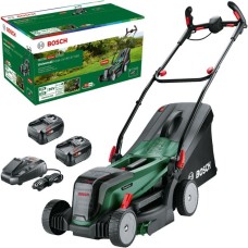 Bosch Akku-Rasenmäher UniversalRotak 2x18V-37-550, 36Volt (2x18V)(grün/schwarz, 2x Li-Ionen Akku 4,0Ah, POWER FOR ALL ALLIANCE)