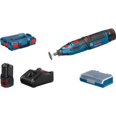 Bosch Akku-Rotationswerkzeug GRO 12V-35 Professional, Multifunktions-Werkzeug(blau/schwarz, 2x Li-Ionen-Akku 2,0 Ah, L-BOXX)