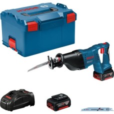 Bosch Akku-Säbelsäge GSA 18 V-LI Professional, 18 Volt(blau/schwarz, 2x Li-Ionen Akku 5,0Ah, in L-BOXX)