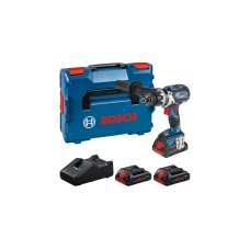 Bosch Akku-Schlagbohrschrauber GSB 18V-110 C Professional, 18Volt, Schlagbohrmaschine(blau/schwarz, 3x Akku ProCORE18V 4,0Ah, L-BOXX)