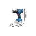 Bosch Akku-Schlagbohrschrauber GSB 18V-21 Professional solo, 18Volt(blau/schwarz, ohne Akku und Ladegerät, L-BOXX)