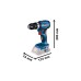 Bosch Akku-Schlagbohrschrauber GSB 18V-45 Professional, 18Volt(blau/schwarz, 2x Li-Ionen Akku 2,0Ah, in L-Case)