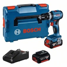 Bosch Akku-Schlagbohrschrauber GSB 18V-45 Professional, 18Volt(blau/schwarz, 2x Li-Ionen Akku 3,0Ah, in L-BOXX)