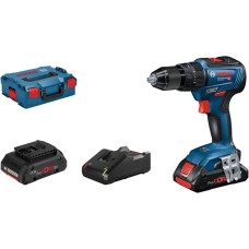 Bosch Akku-Schlagbohrschrauber GSB 18V-55 Professional, 18Volt, Schlagbohrmaschine(blau/schwarz, 2x Li-Ion Akku ProCORE18V 4,0Ah, L-BOXX)