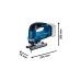 Bosch Akku-Stichsäge GST 18V-125 B Professional solo, 18Volt(blau/schwarz, ohne Akku und Ladegerät, in L-BOXX)