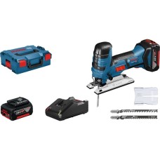 Bosch Akku-Stichsäge GST 18V-LI S Professional, 18 Volt(blau/schwarz, 2x Li-Ionen Akku 4,0Ah, in L-BOXX)