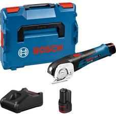 Bosch Akku-Universalschere GUS 12V-300 Professional, 12 Volt, Elektroschere(blau/schwarz, 2x Li-Ionen Akku 2,0Ah, in L-BOXX)