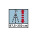 Bosch Baustativ BT250 Professional, Stative und Stativzubehör(silber/blau, 1/4