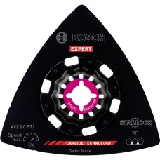 Bosch Expert Carbide Schleifplatte AVZ 90 RT2 MultiMaterial, Ø 90mm, Schleifscheibe(Starlock, K20)