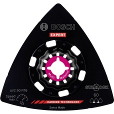 Bosch Expert Carbide Schleifplatte AVZ 90 RT6 MultiMaterial, Ø 90mm, Schleifscheibe(Starlock, K60)