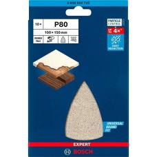 Bosch Expert M480 Netzstruktur-Schleifblatt 100 x 150mm, K80(10 Stück, für Multischleifer)