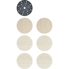 Bosch Expert M480 Netzstruktur-Schleifblatt-Set Ø 150mm, K80 / 120 / 180(7-teilig, inkl. Pad Saver, für Exzenterschleifer)