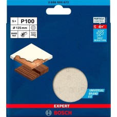 Bosch Expert M480 Netzstruktur-Schleifblatt Ø 125mm, K100(5 Stück, für Exzenterschleifer)