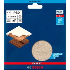 Bosch Expert M480 Netzstruktur-Schleifblatt Ø 125mm, K80(5 Stück, für Exzenterschleifer)