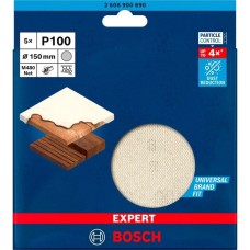 Bosch Expert M480 Netzstruktur-Schleifblatt Ø 150mm, K100(5 Stück, für Exzenterschleifer)