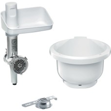 Bosch Fleischwolf-Aufsatz BakingSensation Set MUZS2BS(weiß, für Küchenmaschine MUMS2)