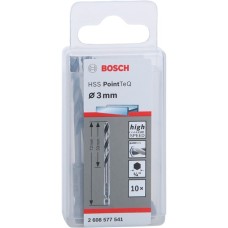 Bosch HSS-Spiralbohrer PointTeQ Hex, Ø 3mm(10 Stück, Arbeitslänge 33mm)