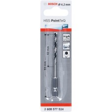 Bosch HSS-Spiralbohrer PointTeQ Hex, Ø 4,2mm(Arbeitslänge 43mm)