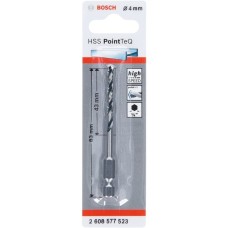 Bosch HSS-Spiralbohrer PointTeQ Hex, Ø 4mm(Arbeitslänge 43mm)