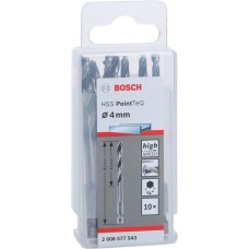 Bosch HSS-Spiralbohrer PointTeQ Hex, Ø 4mm(10 Stück, Arbeitslänge 43mm)