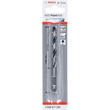 Bosch HSS-Spiralbohrer PointTeQ Hex, Ø 7,5mm(Arbeitslänge 69mm)