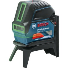 Bosch Kombilaser GCL 2-15 G, Kreuzlinienlaser(blau/schwarz, mit grünen Laserlinien, roten Lotpunkten)