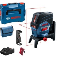 Bosch Kombilaser GCL 2-50 C Professional + RM2 + BM3, Kreuzlinienlaser(blau/schwarz, Li-Ionen-Akku 2,0 Ah, in L-BOXX, rote Laserlinien, mit Halterungen)