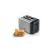 Bosch Kompakt-Toaster DesignLine TAT3P420DE(edelstahl/schwarz, 970 Watt, für 2 Scheiben Toast)