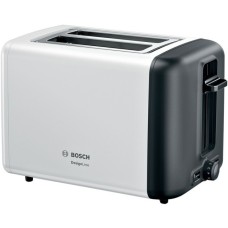 Bosch Kompakt-Toaster DesignLine TAT3P421DE(weiß/schwarz, 970 Watt, für 2 Scheiben Toast)