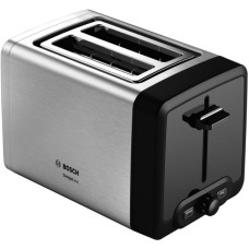 Bosch Kompakt-Toaster DesignLine TAT4P420DE(edelstahl/schwarz, 970 Watt, für 2 Scheiben Toast)