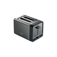 Bosch Kompakt-Toaster DesignLine TAT5P425DE(grau/schwarz, 970 Watt, für 2 Scheiben Toast)