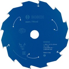 Bosch Kreissägeblatt Expert for Wood, Ø 160mm, 12Z(Bohrung 20mm, für Akku-Handkreissägen)