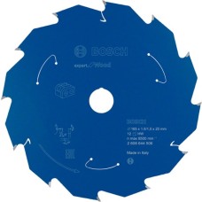 Bosch Kreissägeblatt Expert for Wood, Ø 165mm, 12Z(Bohrung 20mm, für Akku-Handkreissägen)