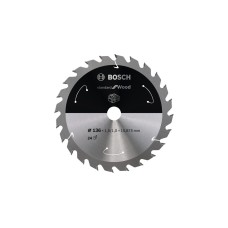 Bosch Kreissägeblatt Standard for Wood, Ø 136mm, 24Z(Bohrung 15,875mm, für Akku-Handkreissägen)