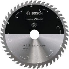 Bosch Kreissägeblatt Standard for Wood, Ø 210mm, 48Z(Bohrung 30mm, für Akku-Tischkreissägen)