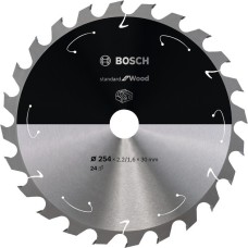 Bosch Kreissägeblatt Standard for Wood, Ø 254mm, 24Z(Bohrung 30mm, für Akku-Tischkreissägen)