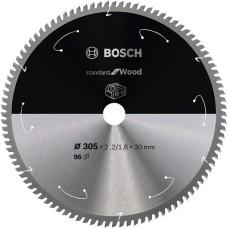 Bosch Kreissägeblatt Standard for Wood, Ø 305mm, 96Z(Bohrung 30mm, für Akku-Kappsägen)