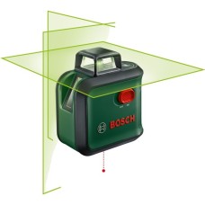 Bosch Kreuzlinienlaser AdvancedLevel 360(grün/schwarz, grüne Laserlinien, Reichweite Ø 24 Meter)