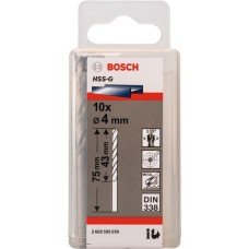 Bosch Metallbohrer HSS-G, Ø 4mm(10 Stück, Arbeitslänge 43mm)